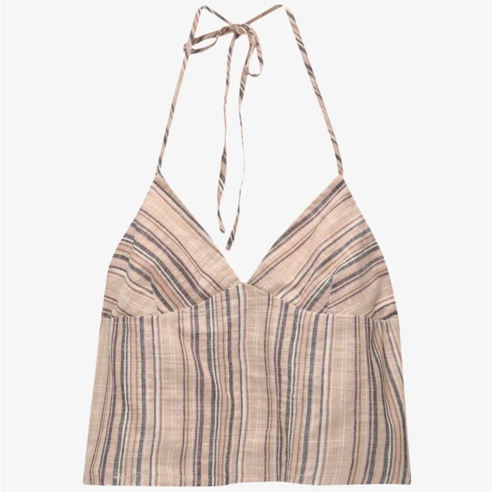 Pull&Bear Striped Halter Top